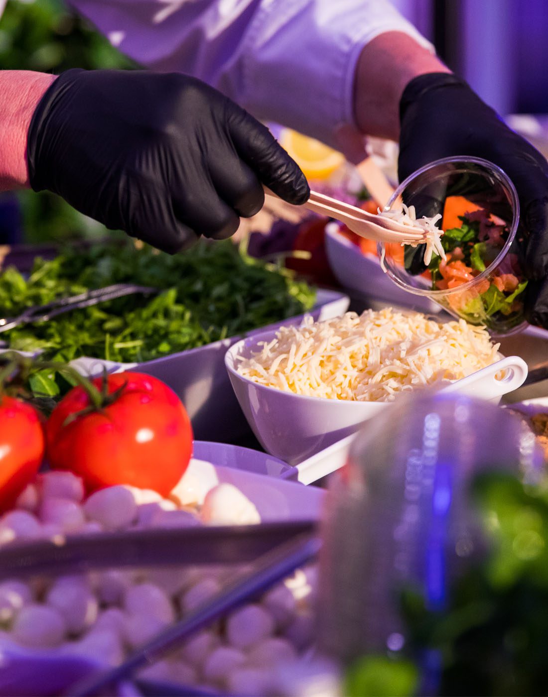 Verse salade Catering beurs Gooiland Hilversum evenementenlocatie