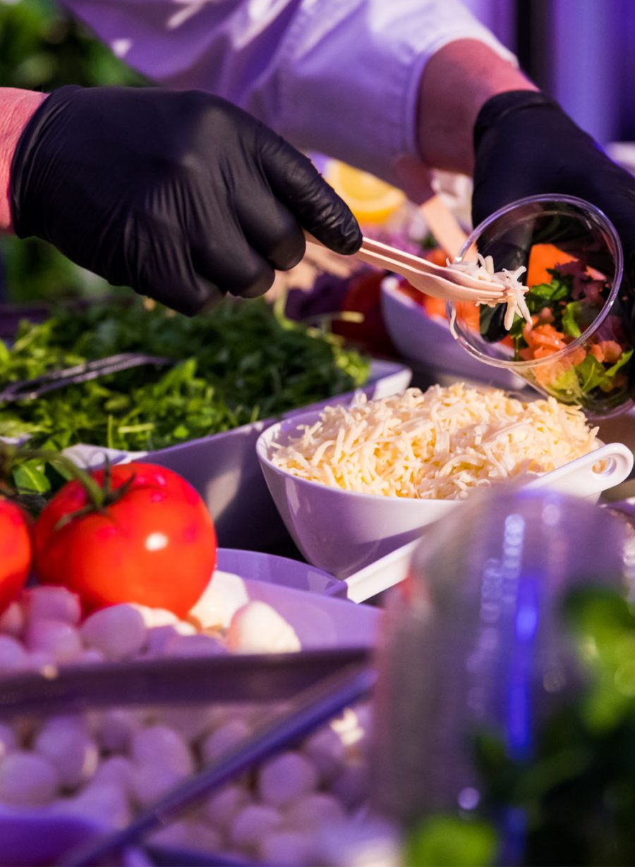 Verse salade Catering beurs Gooiland Hilversum evenementenlocatie